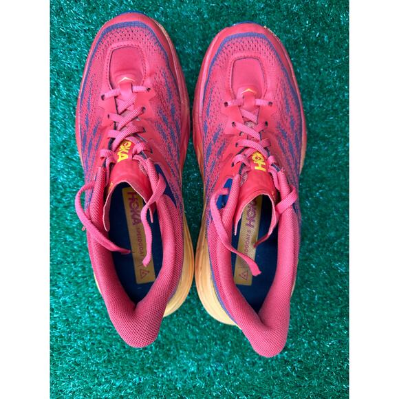 Hoka Speedgoat 5 Fiesta Radiant Yellow Running Shoe Men's Size US 7D - Picture 6 of 9